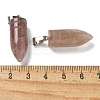 Natural Strawberry Quartz Pointed Pendants G-B127-18P-03-3