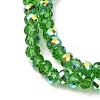 Electroplate Transparent Glass Beads Strands EGLA-A046-01A-03-3