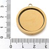 304 Stainless Steel Pendant Cabochon Settings LS-STAS-M084-04G-3