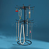 2-Tier Rotatable Iron Jewelry Display Organizer Holder for Necklaces PW-WGF40E6-03-1