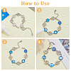 10Pcs Flower 304 Stainless Steel Cabochon Setting Bracelets BJEW-DC00016-4