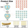 DIY Alloy Enamel Heart with Letter A~Z Pendant Decoration Making Kits DIY-CJ0003-08-2