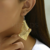 Fashionable Geometric Alloy Rectangle Dangle Earrings LS-HF4602-4