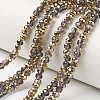 Electroplate Transparent Glass Beads Strands EGLA-A034-T3mm-O18-1