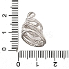 925 Sterling Silver Clear Cubic Zirconia Spiral Pendant Bails STER-R011-04P-3