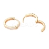Brass Micro Pave Clear Cubic Zirconia Hoop Earrings for Women LS-EJEW-S234-06G-2