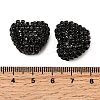 Sparkling Acrylic Heart Beads with Rhinestone Embellishment OACR-NH0001-02A-08-3