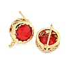 Bass Glass Stud Earring Findings KK-S387-01G-03-2