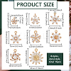 16Pcs 8 Styles Brass Pave Clear Cubic Zirconia Pendants KK-PH0012-76-4