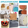 6Pcs 6 Style Flat Round PU Leather Knitting Crochet Bags Nail Bottom Shaper Pad DIY-PH0021-06C-6