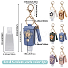 6Pcs 6 Colors ortable Empty Travel Bottle Keychains KEYC-SC0001-57A-2
