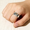 Alloy Rhinestone Cuff Open Rings WG42ED1-01-4