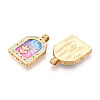 304 Stainless Steel Enamel Pendants X1-STAS-T068-18A-2