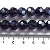 Electroplate Transparent Glass Beads Strands EGLA-A035-T10mm-A15-4