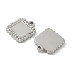 304 Stainless Steel Pendant Cabochon Settings STAS-D127-01P-2