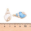 Rack Plating Alloy Enamel Pendants X-ENAM-N056-368KCG-4