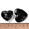 Hammered Natural Obsidian Healing Stones DJEW-NH0001-01-3