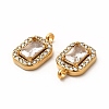 PVD Vacuum Plating 304 Stainless Steel Cubic Zirconia Pendants STAS-A076-03G-03-3
