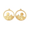 Ion Plating(IP) 304 Stainless Steel Pendants STAS-L268-010G-1
