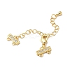 Brass Micro Pave Cubic Zirconia Chain Extender KK-L216-004C-G-2