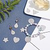 30Pcs 5 Style 304 Stainless Steel Pendants STAS-UN0023-73-2