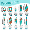 20Pcs 10 Styles Transparent Resin & Walnut Wood Big Pendants RESI-TA0003-17-4