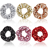 6Pcs 6 Colors Polyester Elastic Hair Accessories AJEW-CN0003-81-6