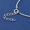 925 Sterling Silver Rope Chain Bracelets for Women BJEW-E101-01S-05-4