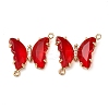 Brass Pave Faceted Glass Connector Charms FIND-Z020-04M-1