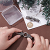 2 Sets 2 Styles Tibetan Style 304 Stainless Steel Spring Gate Rings FIND-PH0025-51B-3