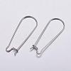 Tarnish Resistant 316 Surgical Stainless Steel Hoop Earrings Settings STAS-K146-040-33x12mm-1