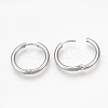 201 Stainless Steel Huggie Hoop Earrings MAK-R021-25mm-2