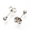 304 Stainless Steel Ball Stud Earrings EJEW-C501-10A-7