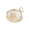 Brass Micro Pave Clear Cubic Zirconia Pendants KK-A207-10B-G-2