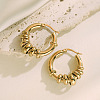 304 Stainless Steel Ring Hoop Earrings WGF6457-02-2