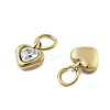 304 Stainless Steel Rhinestone Pendants STAS-D302-09G-2
