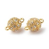 Alloy Rhinestone Magnetic Clasps with Loops RB-H116-3-M-3