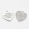 Tibetan Style Alloy Quote Pendants X-TIBE-Q085-04AS-LF-2