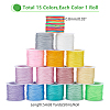 WADORN 15 Rolls 15 Colors Chinlon Thread OCOR-WR0001-39-2