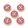 Golden Plated Alloy Enamel Charms ENAM-XCP0001-13X-2