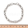304 Stainless Steel Oval Link Chain Bracelets for Women Men BJEW-F488-29P-5