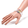 Resin Evil Eye & Acrylic Beaded Stretch Bracelet for Women BJEW-JB08609-3