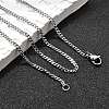 Non-Tarnish 304 Stainless Steel Curb Chain Necklaces NJEW-L162-01B-P-5