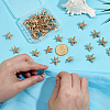 60Pcs 2 Styles 1-Hole Alloy Shank Buttons BUTT-PH0001-79KCG-3