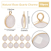 10Pcs Natural Rose Quartz Pendants G-BBC0001-37A-2