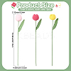 9Pcs 3 Colors Polyester with Iron Wire Artificial Tulip Flower AJEW-SC0031-42A-2