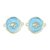 Ocean Brass Enamel Connector Charms KK-C251-05G-02D-1