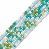 Electroplate Glass Beads Strands EGLA-S192-001A-B10-1