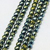 Electroplate Non-magnetic Synthetic Hematite Beads Strands G-J169B-3mm-06-1