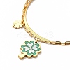 Ion Plating(IP) 304 Stainless Steel Shell Clover Pendant Necklaces NJEW-C032-12G-2